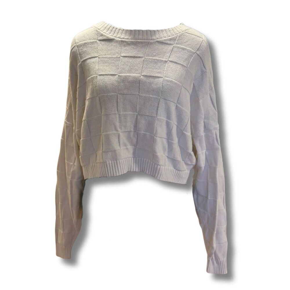 Hollister Crewneck Cropped Knit Sweater [L]